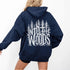 Embrace your inner wanderer with the Into The Woods hoodie, designed for those who hear the call of the wild.
